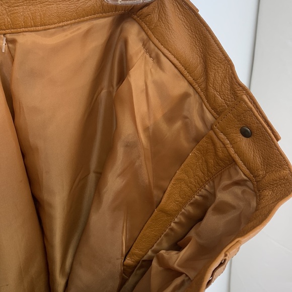 NWT Newport News Styleworks•Carmel Color Lined Leather Pants Sz18 - Picture 14 of 15